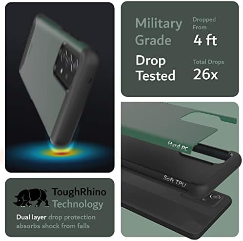 Tudia Dualshield מיועד למקרה של סמסונג גלקסי A52 Case / Galaxy A52 5G / Galaxy A52S, [Merge] שכבה כפולה אטומה לשכבה